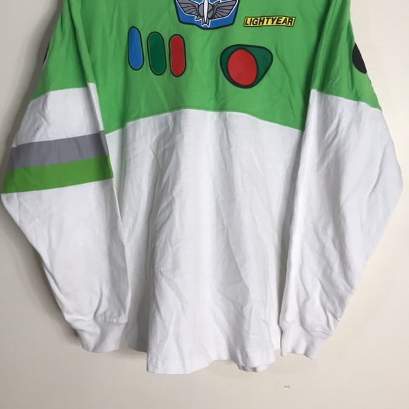 Buzz Lightyear Space Ranger Spirit Jersey Disney Parks Green/White size small - Picture 3 of 13
